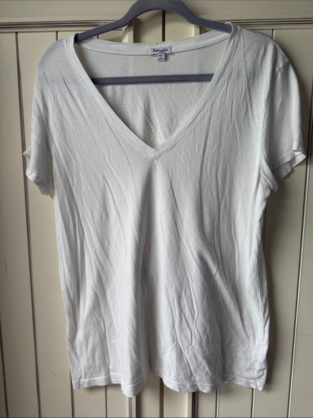 Splendid Classic V-Neck Tee in White